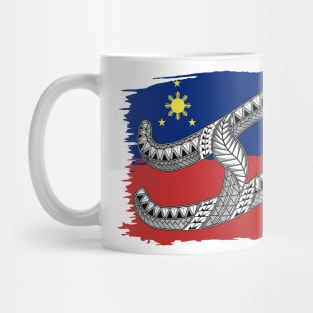 Philippine Flag Tribal line Art / Baybayin word KA Mug